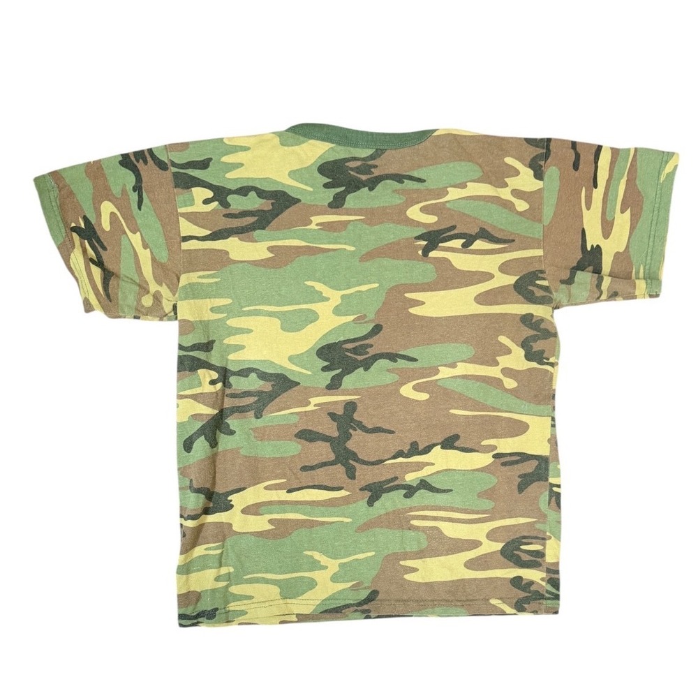 Rothco Kids T-Shirt Camouflage Ringer Green XL Fits Women Small - Picture 3 of 4